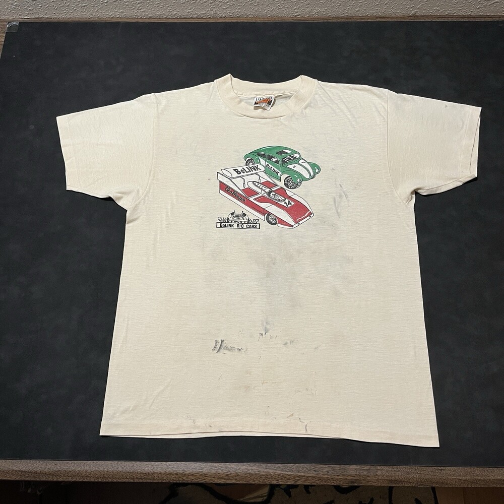 Vintage 70s Hot Rod Speed Racer Shirt Slot Cars Smiths Custom Engine Balancing